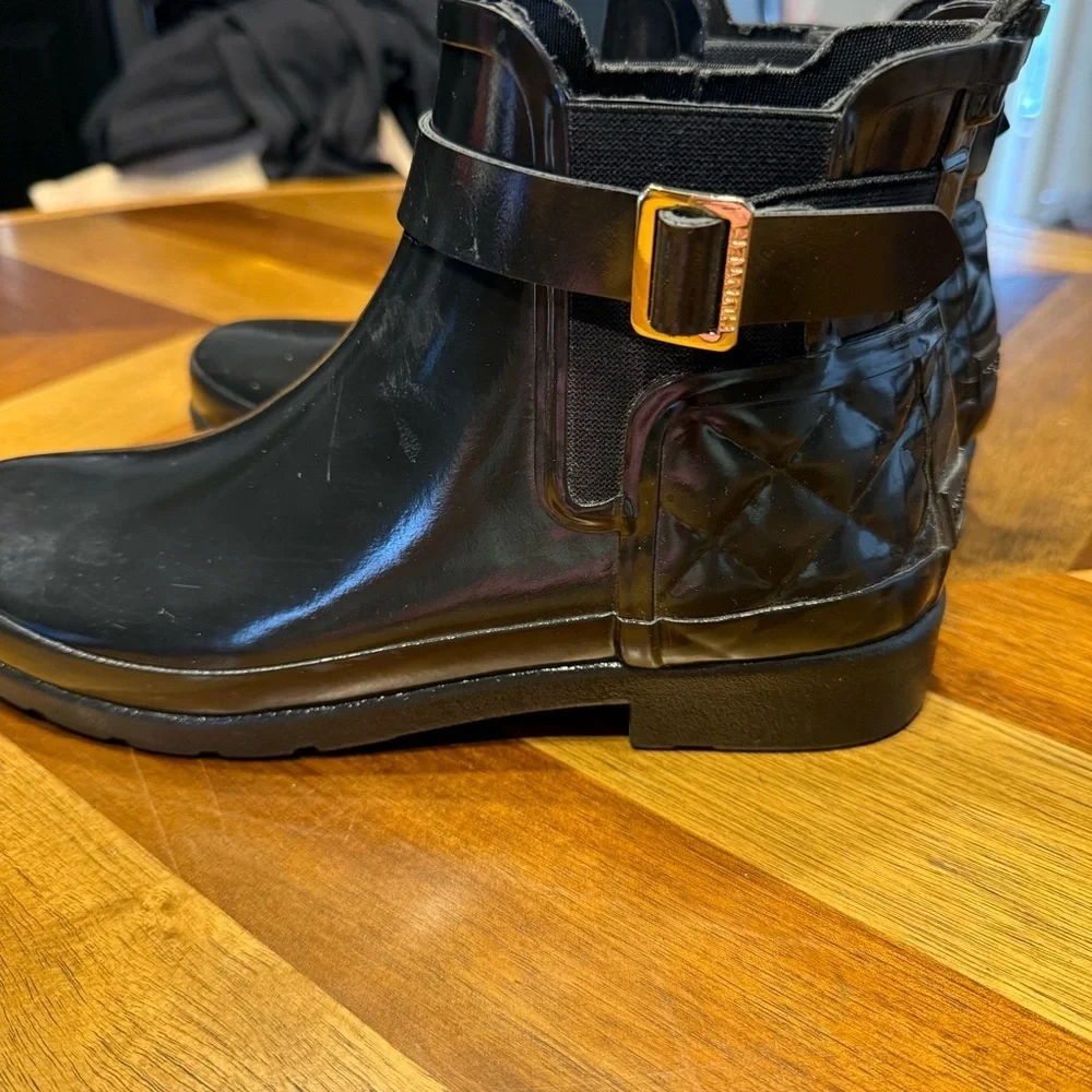 Hunter Black Women's Ankle Boots flaw